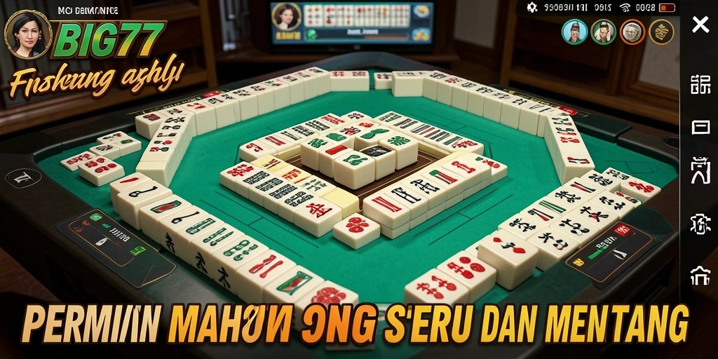 Tampilan gameplay BIG77 yang mendebarkan dalam permainan Mahjong.