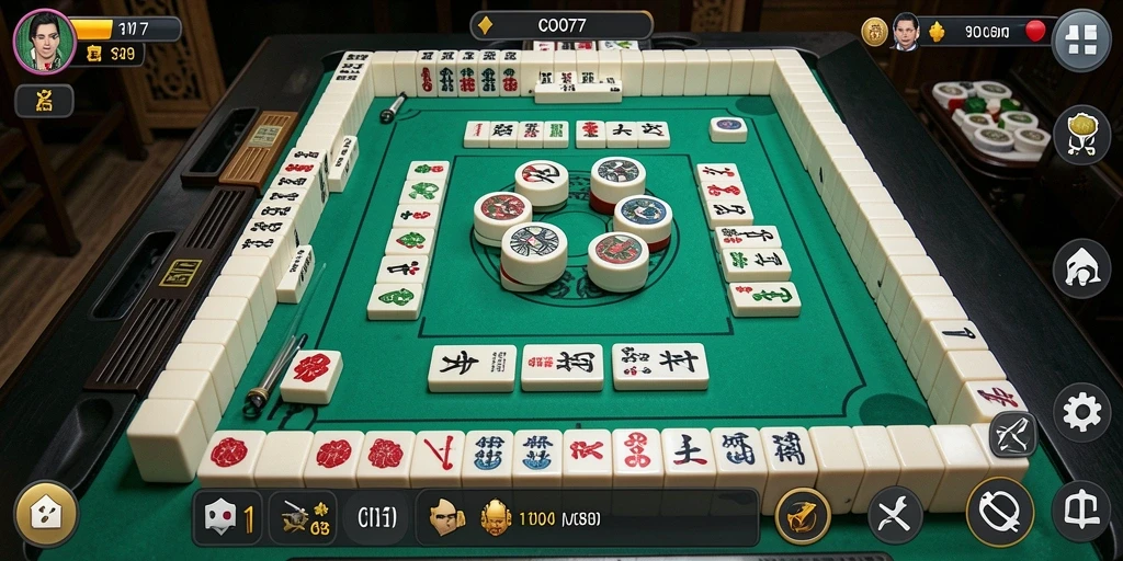Screenshot gameplay COO77 menampilkan keseruan dalam permainan Mahjong.