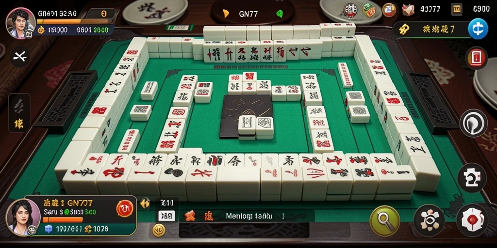 Tampilan gameplay seru dari GN777 dalam aksi Mahjong.
