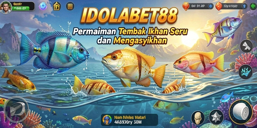 Tangkapan layar gameplay IDOLABET88 saat menembak ikan dengan seru.