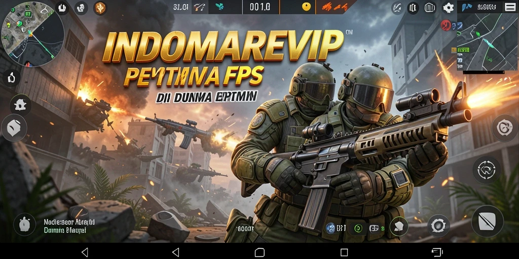 Gameplay seru INDOMAREVIP dalam pertempuran FPS.