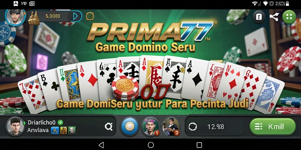 Tampilan gameplay seru di PRIMA77 dengan berbagai mode permainan Domino.