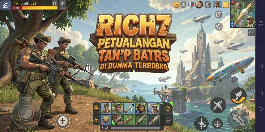 Tampilan gameplay menarik dari RICH7 di dunia terbuka.